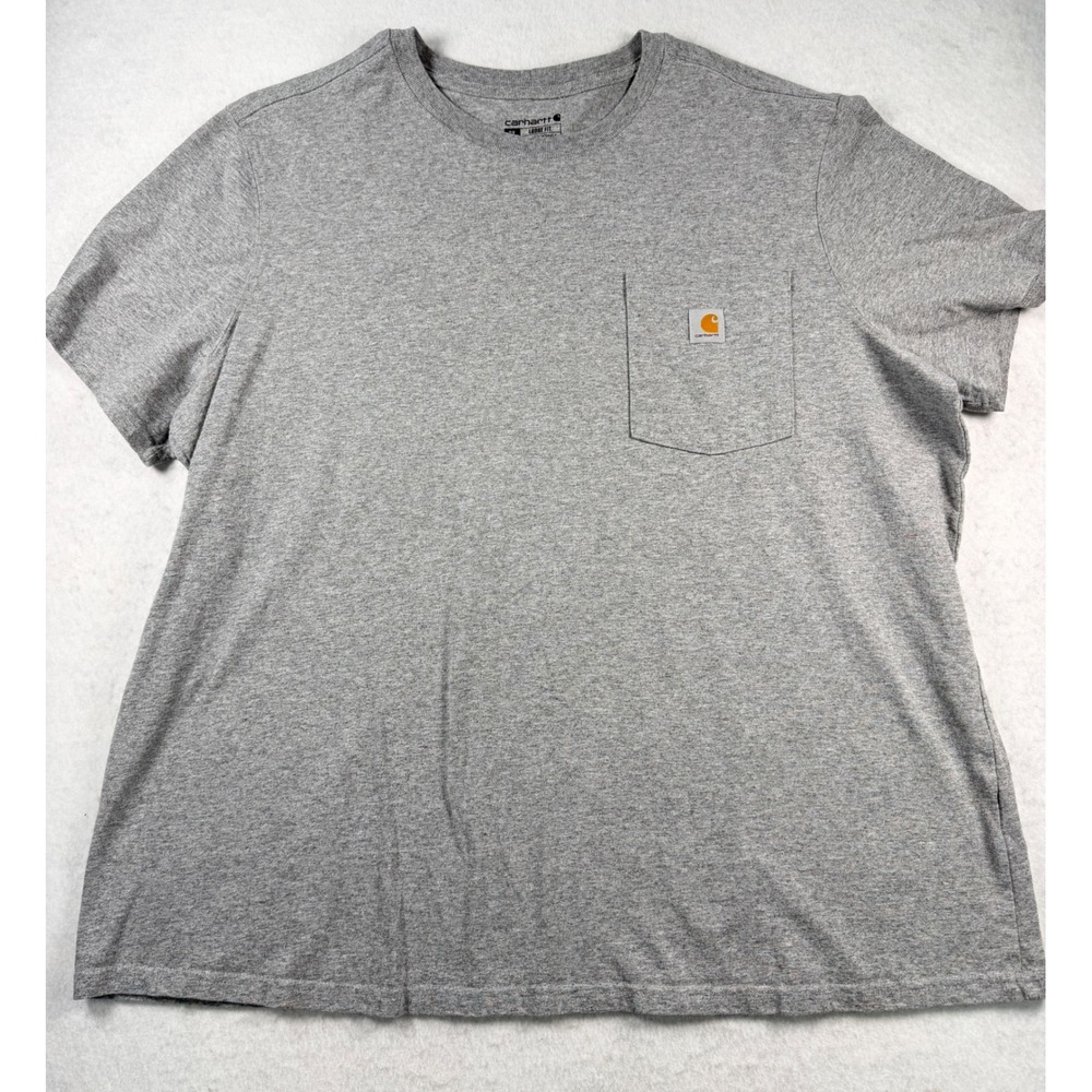 Carhartt K87-W Womens 2X Loose Fit Pocket T-Shirt Heather Gray Workwear